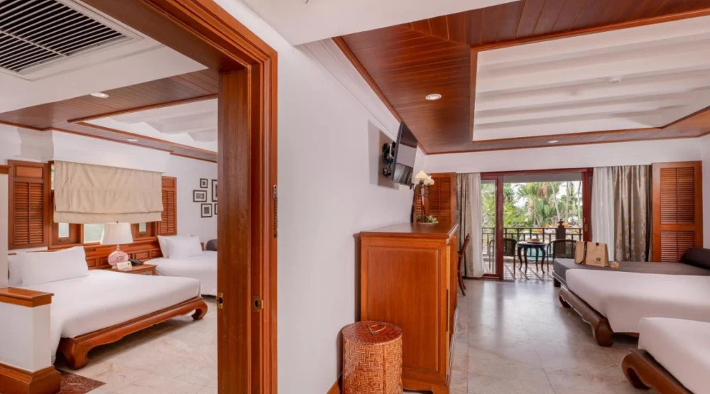 Family Connecting Lagoon Poolside at Thavorn Beach Village Resort