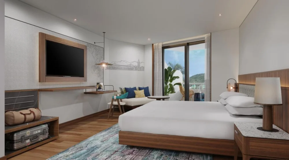 Premium Room, One King Bed, with Pool View at Le Meridien Phuket Beach Resort