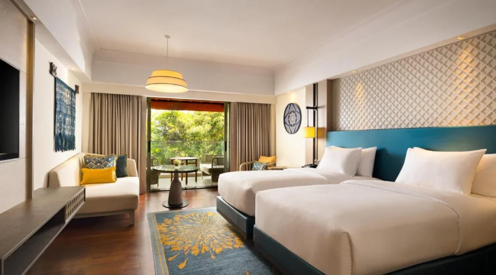 Twin Guest Room with Garden View at Hilton Bali Resort