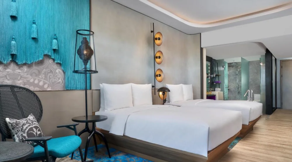 Deluxe Twin, Guest Room, Two Double, Balcony   at Renaissance Bali Nusa Dua Resort