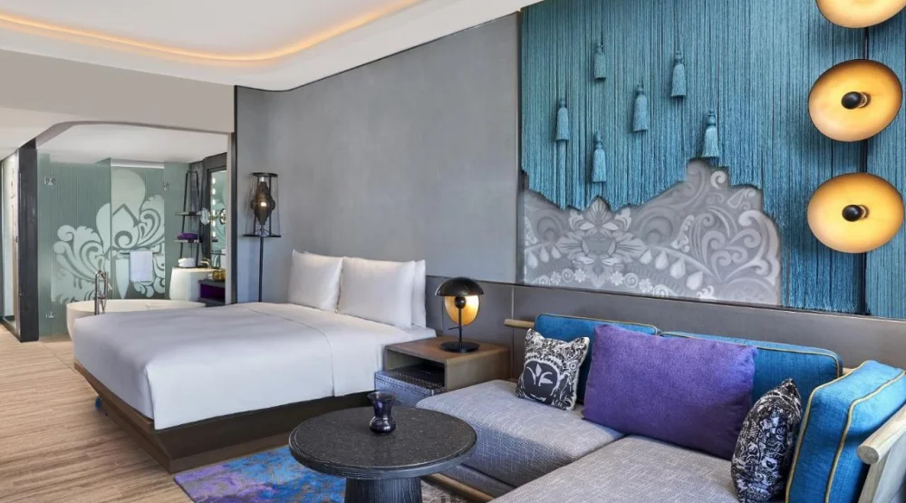 Deluxe Partial Sea View King Room with Sofa Bed at Renaissance Bali Nusa Dua Resort