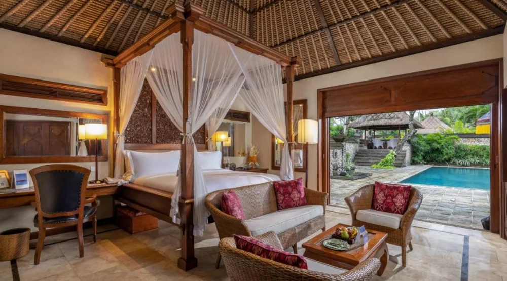 Luxury Garden View Villa with Private Pool at The Oberoi Beach Resort Bali