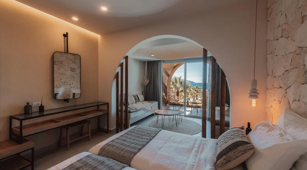 Superior Double Front Row Sea View at Eliros Mare Beachfront Poem