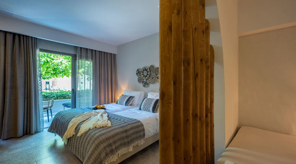 Superior Junior Suite Garden View at Eliros Mare Beachfront Poem