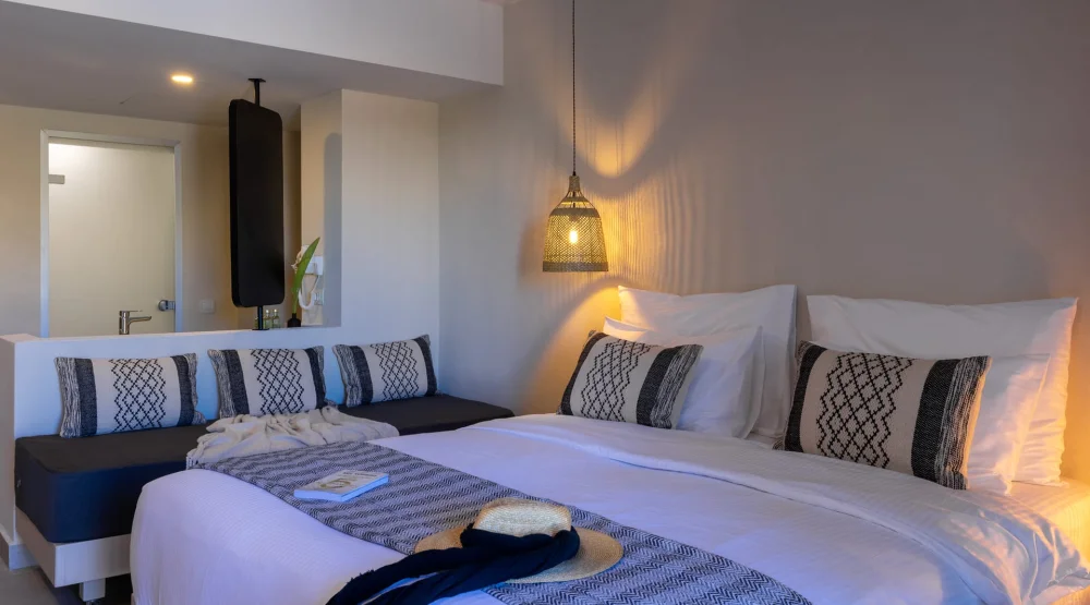 Superior Double Private Pool Three Pax at Eliros Mare Beachfront Poem