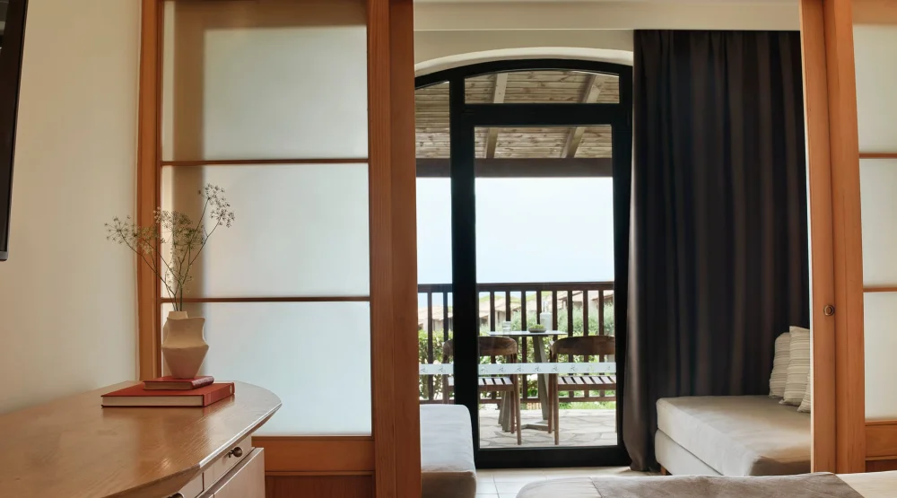 Family Garden View - Sliding Door - Bungalow at Aeolos Beach Resort