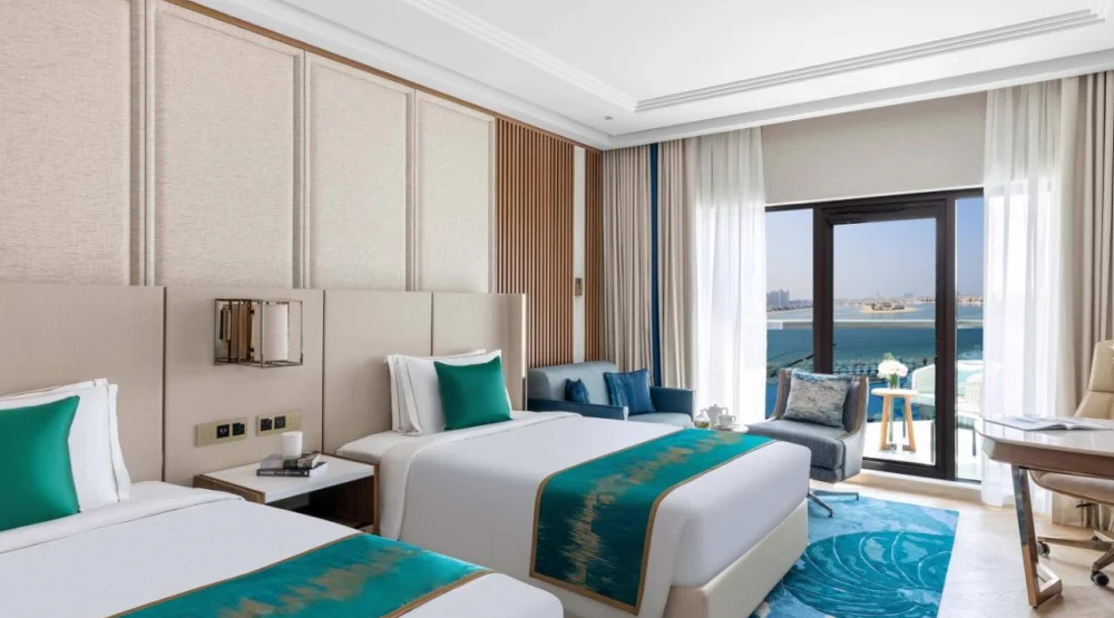 Luxury Palm Sea View Room Twin Bed at Taj Exotica Resort & Spa The Palm Dubai