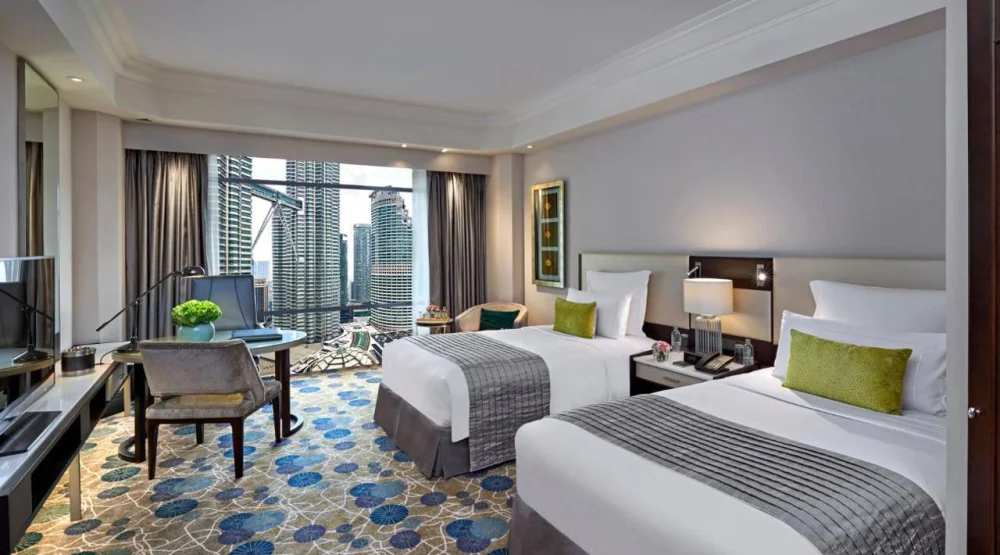 Twin Room with Twin Towers View at Mandarin Oriental Kuala Lumpur
