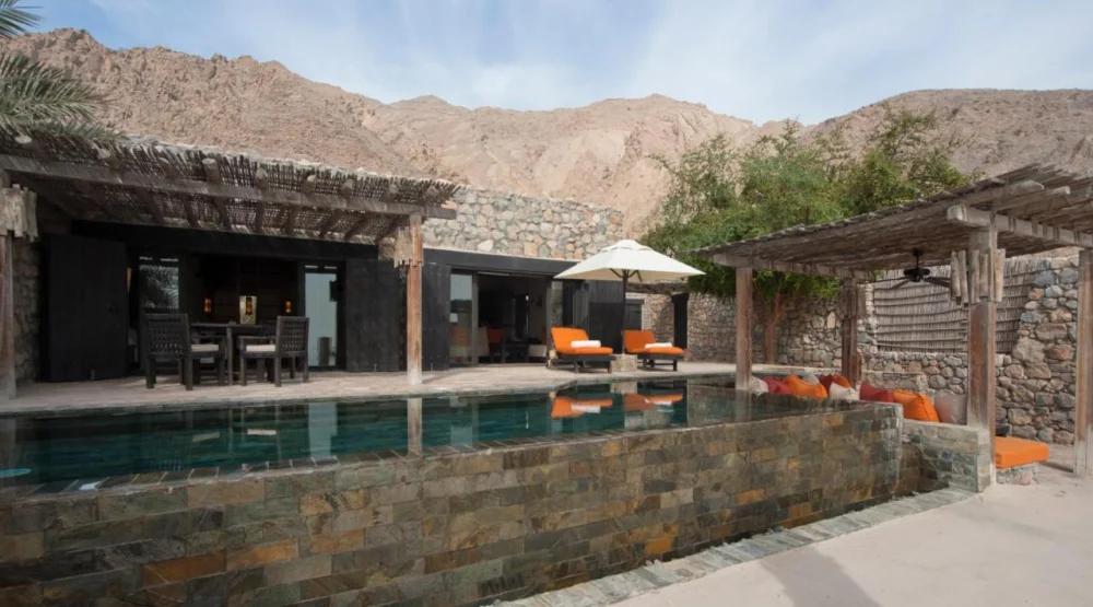 Pool Villa Suite Beachfront at Six Senses Zighy Bay