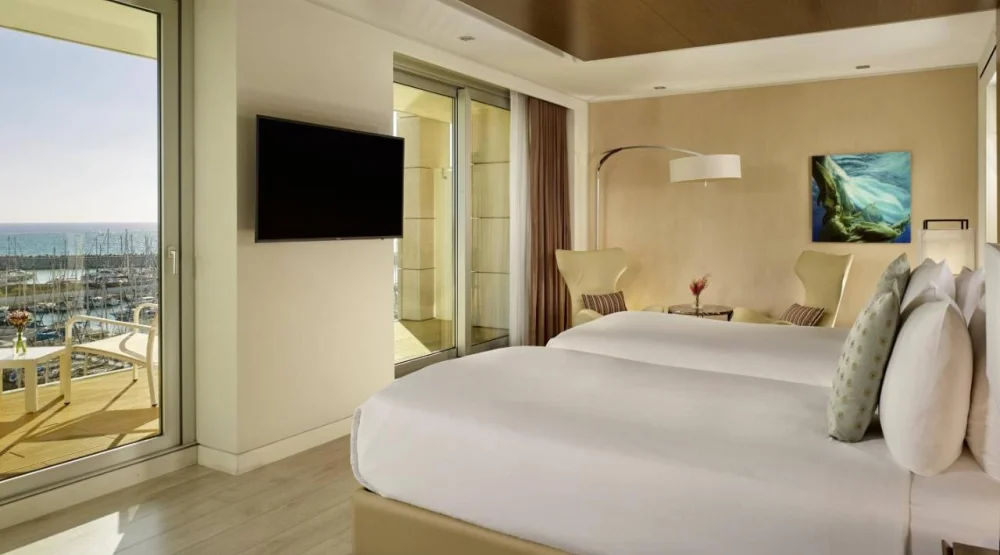 Deluxe Marina View, Larger Room, Two Twin, Balcony at The Ritz-Carlton Herzliya