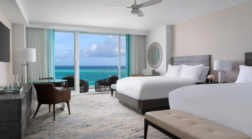 Deluxe Guest Room with Two Queen, Oceanfront, Balcony at The Ritz-Carlton Turks & Caicos