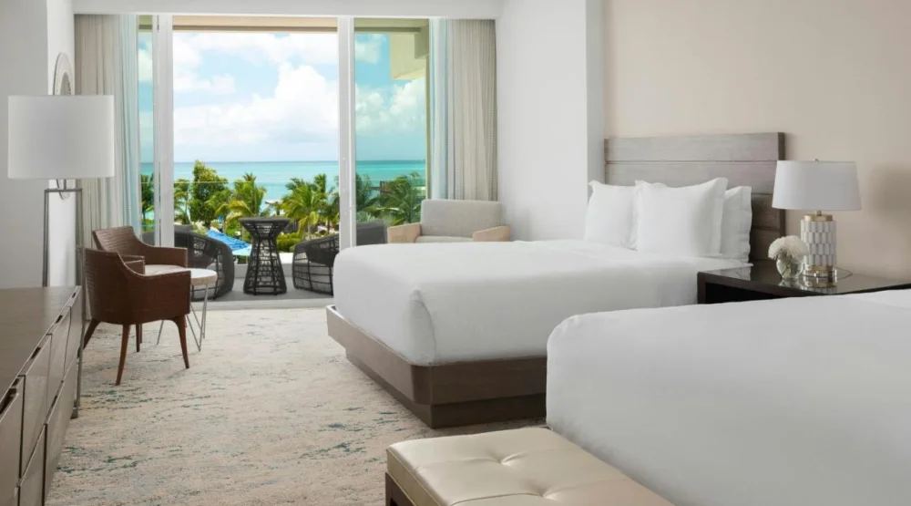 Deluxe Guest Room with Two Queen, Partial Ocean View, Balcony at The Ritz-Carlton Turks & Caicos