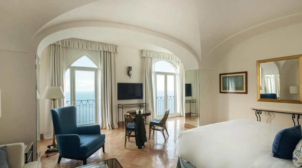 Deluxe Junior Suite with Sea View and Balcony at Caruso, A Belmond Hotel
