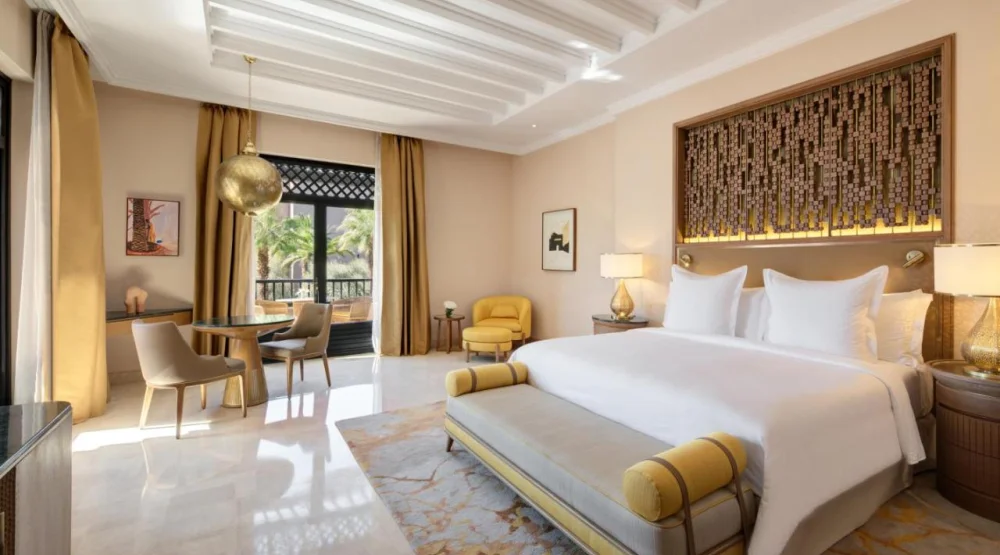 Upper Pavilion Room King Bed at Four Seasons Resort Marrakech