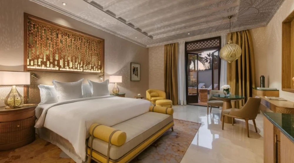 Pavillon Patio Room King Bed at Four Seasons Resort Marrakech