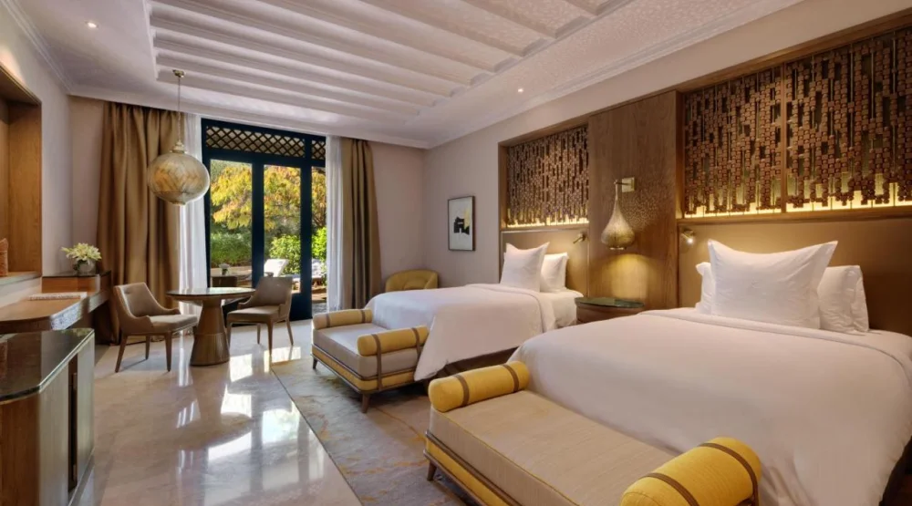 Pavillon Patio Room Two Twin Beds at Four Seasons Resort Marrakech