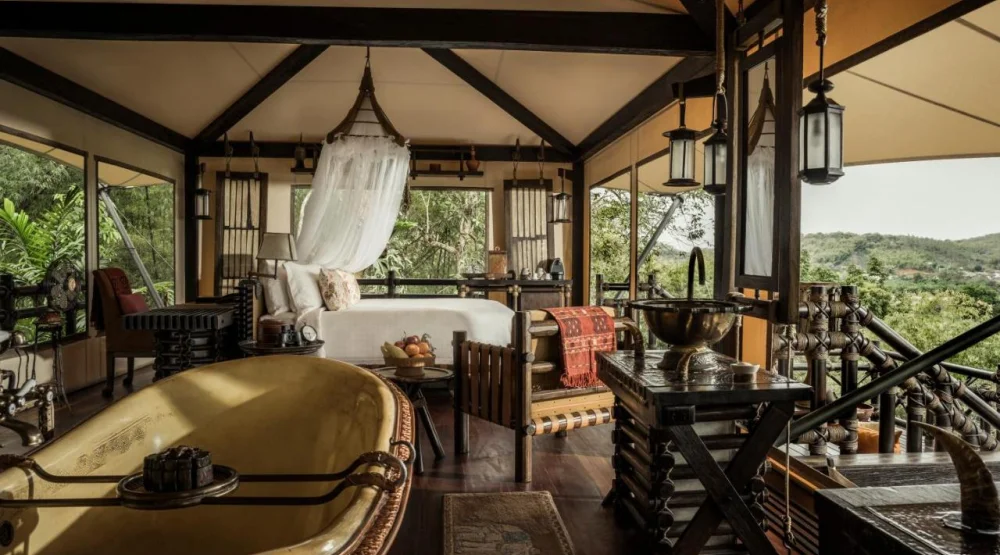Bamboo Tent King at Four Seasons Tented Camp Hotel