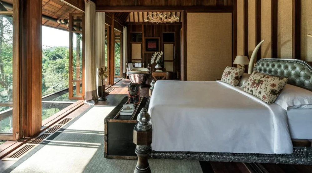 Explorers Two Bedroom Lodge with King and Two Twin Beds at Four Seasons Tented Camp Hotel