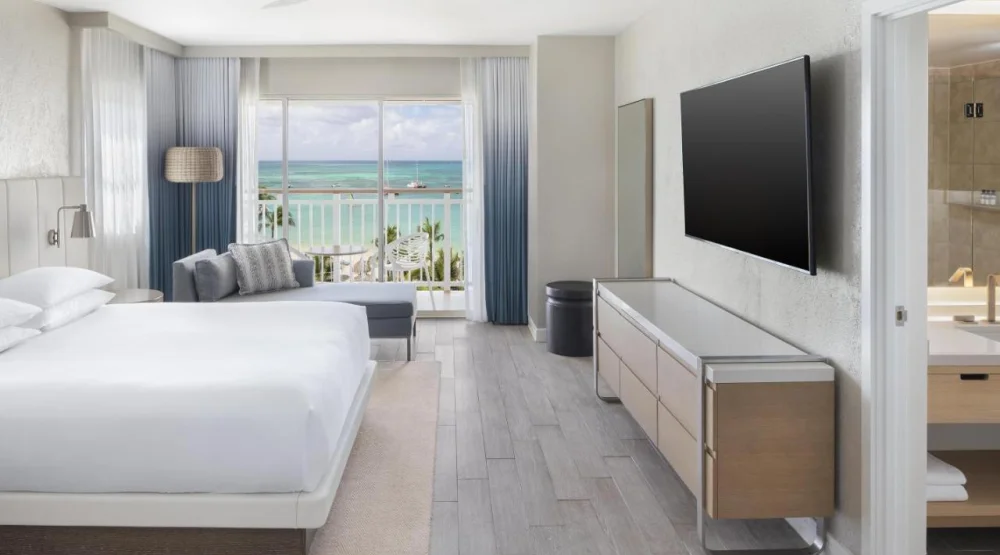 King Room with Balcony and Partial Ocean View at Hyatt Regency Aruba Resort & Casino