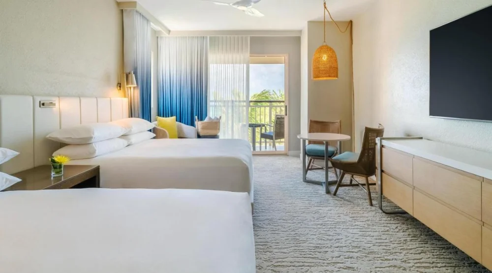 Queen Room with Two Queen Beds with Balcony and Resort View at Hyatt Regency Aruba Resort & Casino