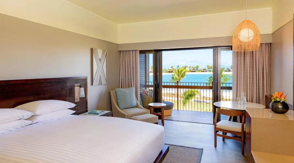 Guest Room, One King, Lagoon View at Fiji Marriott Resort Momi Bay