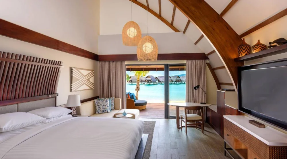 Duplex Lagoon Bure, Villa, One King, Terrace at Fiji Marriott Resort Momi Bay
