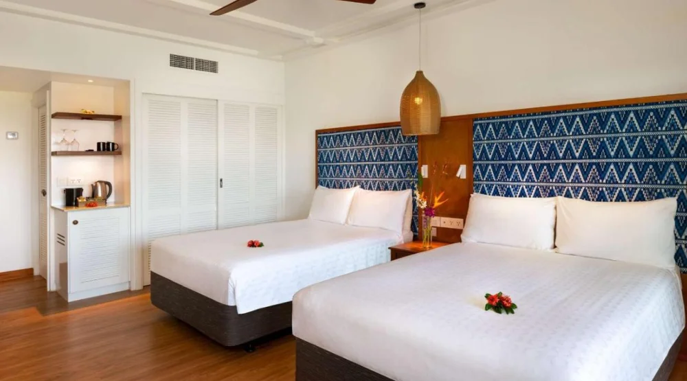 Ocean View Two Double Beds at Outrigger Fiji Beach Resort
