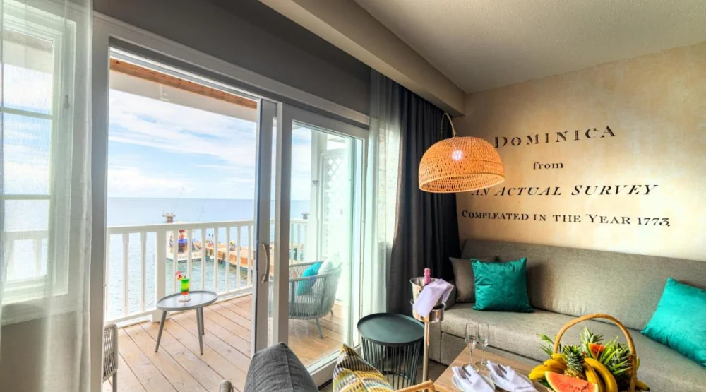 Deluxe Oceanfront Two Doubles at Fort Young Hotel & Dive Resort