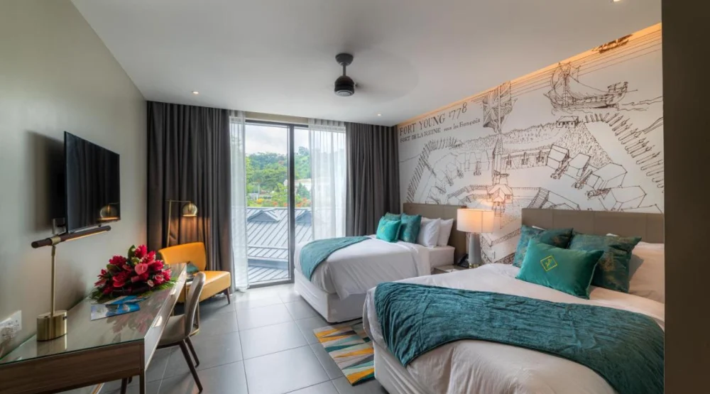 Fort Mountain View Two Doubles at Fort Young Hotel & Dive Resort