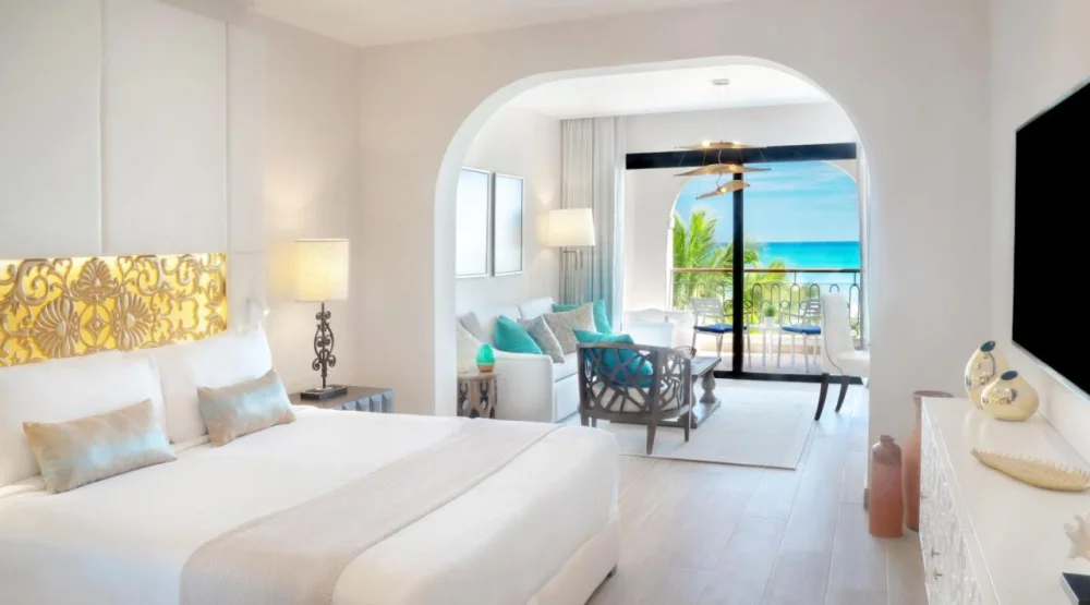 Premium Luxury, Junior Suite, One King, Ocean View, Balcony at Sanctuary Cap Cana