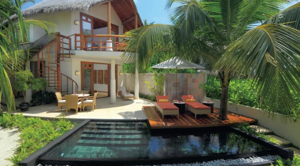 Double Story Beach Villa at Constance Halaveli