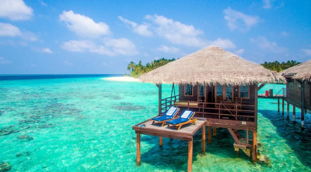 Water Villa with Beach View at Filitheyo Island Resort
