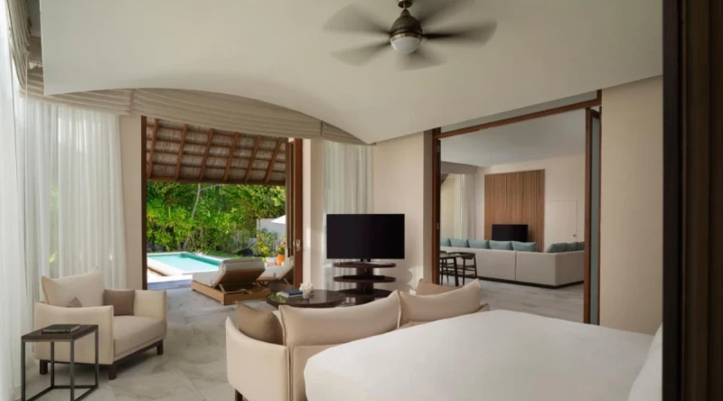 Two Bedroom Deluxe Beach Villa with Pool at Conrad Maldives Rangali Island