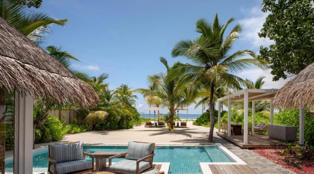 Two Bedroom Beach Villa Suite with Pool at Six Senses Kanuhura