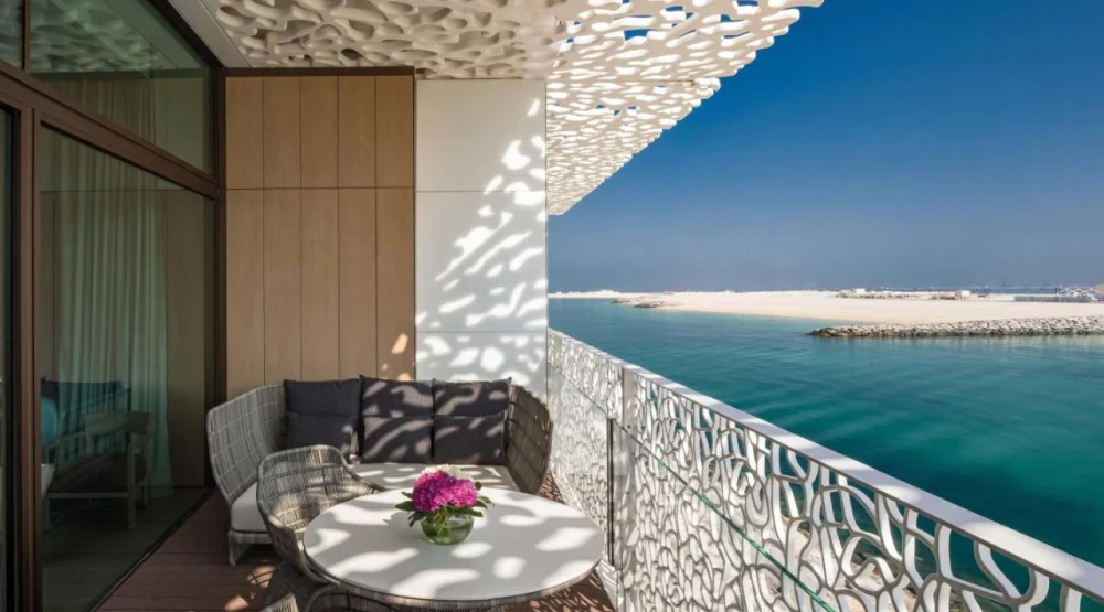 Deluxe Guest Room with Two Queen Beds, Beach View with Balcony at Bvlgari Resort Dubai