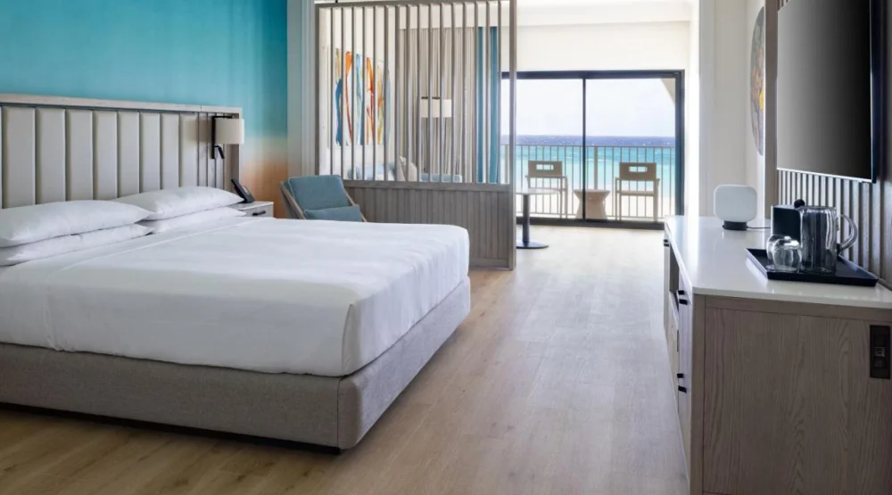 Junior Suite with Oceanfront View and Balcony at Grand Cayman Marriott Resort