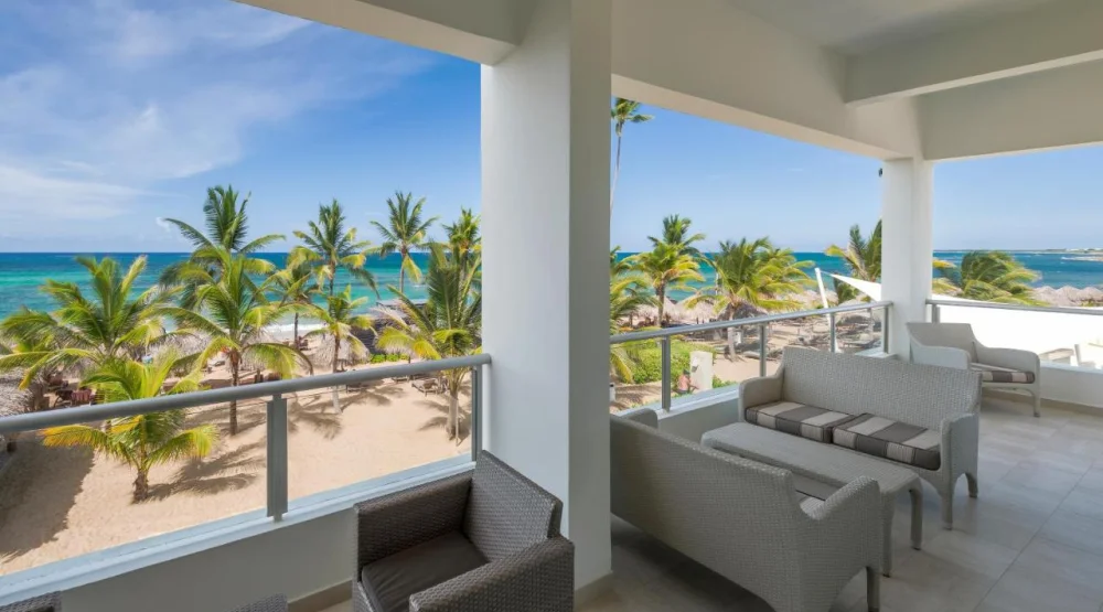 Luxury Presidential Ocean Front Terrace One Bedroom Suite Diamond Club at Royalton Chic Punta Cana