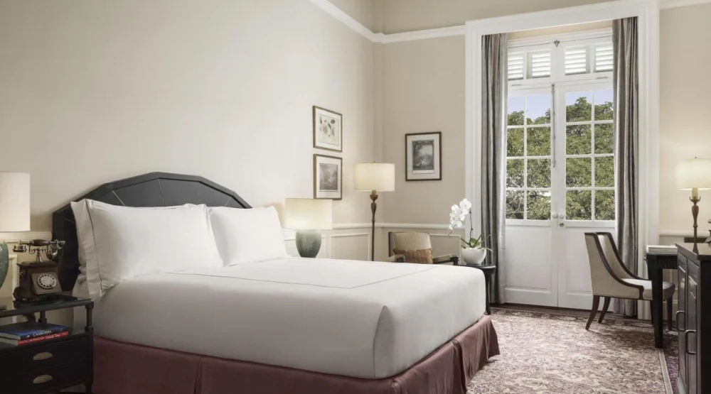 Landmark King Room with Pool View at Raffles Hotel Le Royal