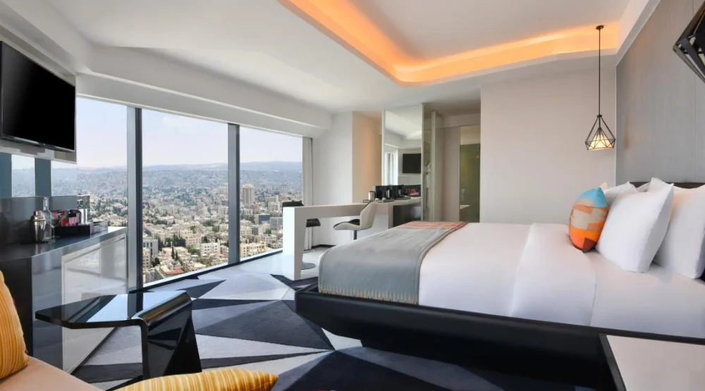 Supreme Guest Room, City View, One King Bed, Corner Location at W Amman