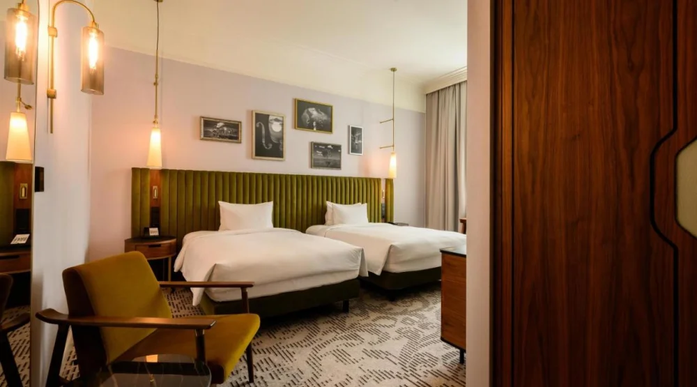 Deluxe Courtyard Double Room with Two Double Beds at Hotel Saski Krakow Curio Collection by Hilton