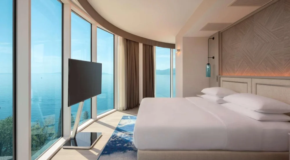 Panorama Suite with Balcony and Sea View at Hilton Rijeka Costabella Beach Resort & Spa