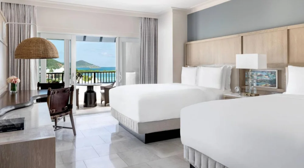 Club Ocean View Balcony, Club Level, Guest Room, Two Double at The Ritz-Carlton St Thomas