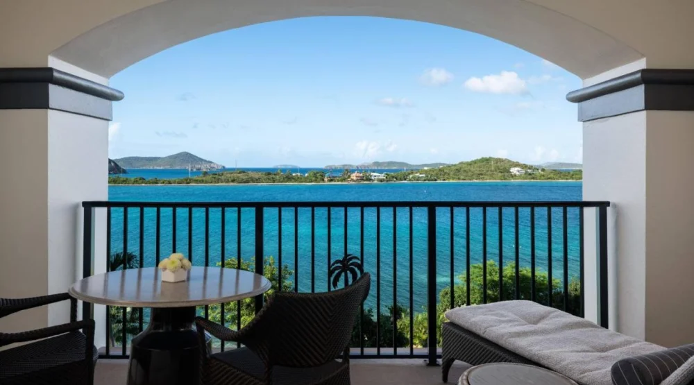 Club Ocean Front Balcony, Club Level, Guest Room, Balcony at The Ritz-Carlton St Thomas