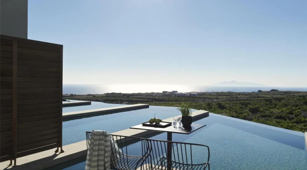 Junior Suite with Private Pool and Sea View at Magma Resort Santorini