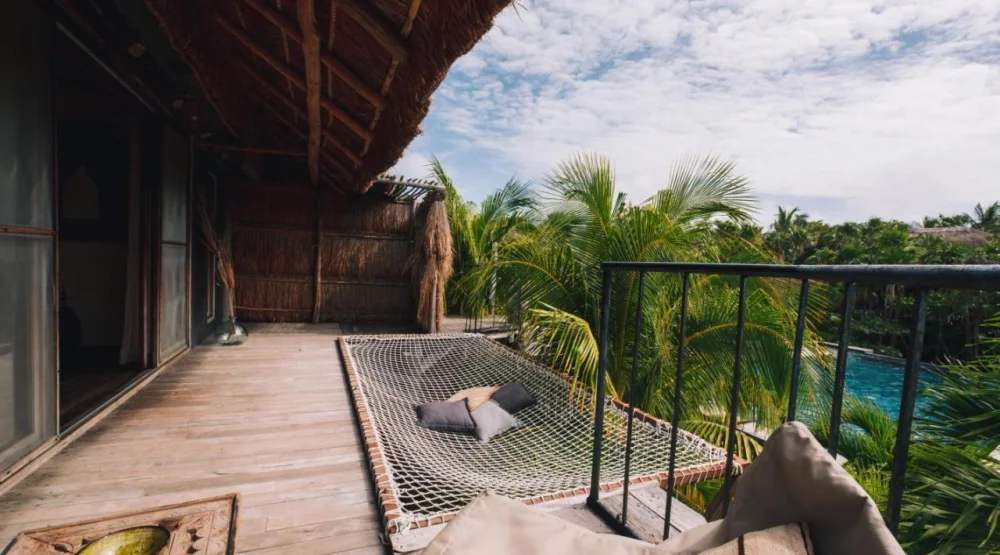 Junior Suite with Pool View at Radhoo Tulum