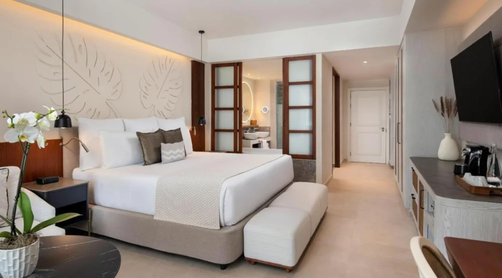 Junior Suite Tropical View King Bed  at Secrets Playa Esmeralda