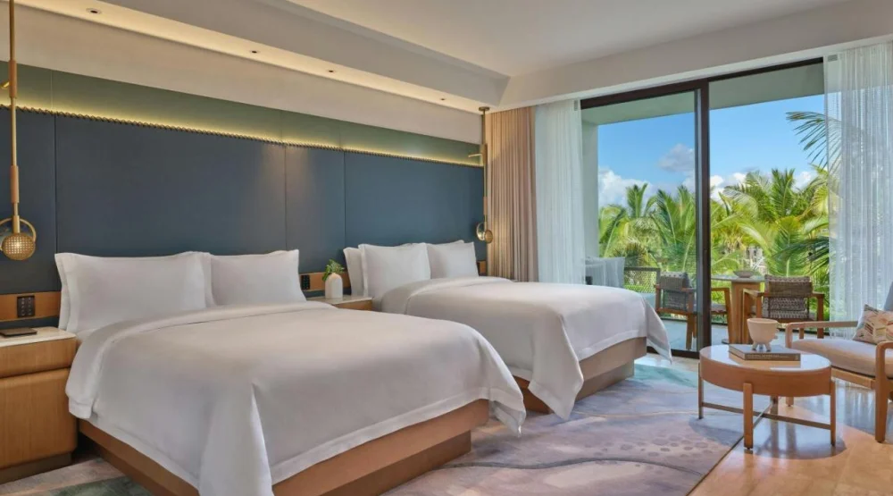 Deluxe Queen Room with Two Queen Beds and Partial Ocean View/balcony at The St. Regis Cap Cana Resort