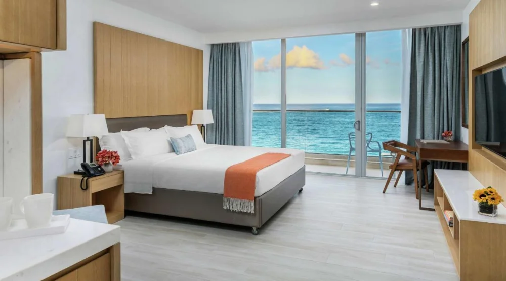 King Room with Oceanfront View at Koi Resort Saint Kitts Curio Collection By Hilton