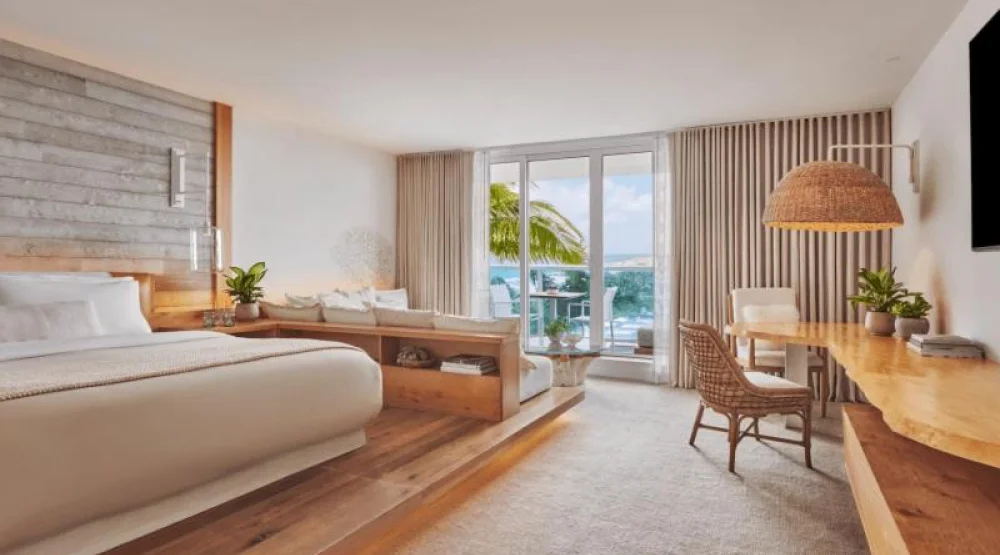 King Room with Balcony and Ocean View at 1 Hotel South Beach