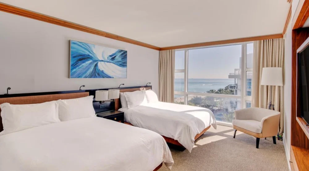 One Bedroom Apartment Two Queen Beds with Ocean View at Carillon Miami Wellness Resort